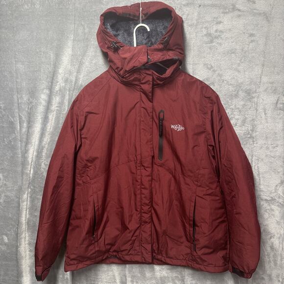 Wantdo Mens Snow Jacket Winter Waterproof Ski Jacket Maroon Dark Red 2XL - Picture 1 of 8